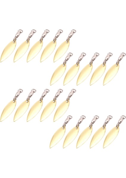 20 Adet Balıkçılık Lures Gerçekçi Balıkçılık Lures Yansıtıcı Lures Gold M (Yurt Dışından)
