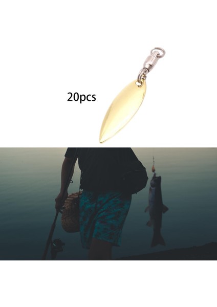 20 Adet Balıkçılık Lures Gerçekçi Balıkçılık Lures Yansıtıcı Lures Gold M (Yurt Dışından) fırsatları