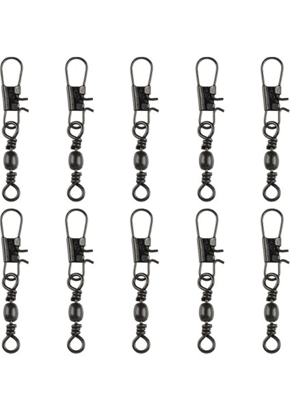 10X Balıkçılık Namlu Döner Bilyalı Rulman Fırdöndüler Snaps Konnektör 41MM 11.5g (Yurt Dışından)