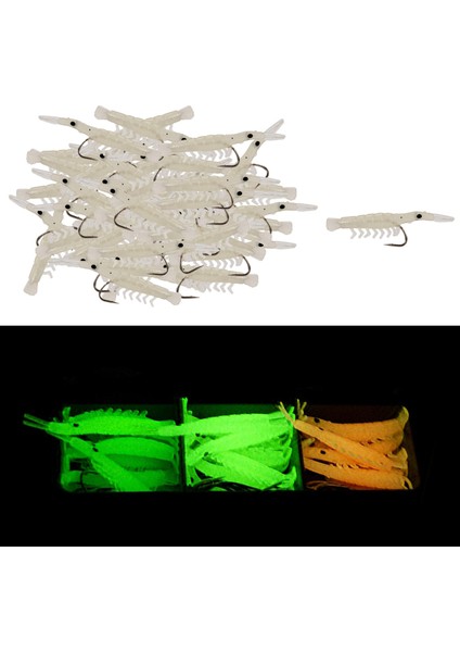 50 Adet Deniz Balıkçılık Silikon Simülasyon Karides Cazibesi Kanca Yem Gerçek Renk (Yurt Dışından) fırsatları