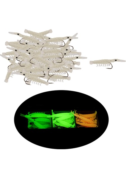 50 Adet Deniz Balıkçılık Silikon Simülasyon Karides Cazibesi Kanca Yem Gerçek Renk (Yurt Dışından) indirimleri
