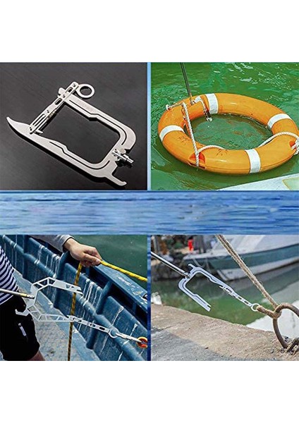 U Tipi Teleskopik Tekne Kanca Dock Kanca Kolay Diş Açıcı Açık Hızlı Esnek (Yurt Dışından)