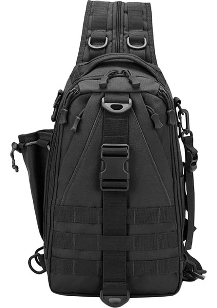 Dayanıklı Sling Çanta Seyahat Fanny Paketi Çanta Molle Sırt Çantası Çanta Saf Siyah (Yurt Dışından) fiyatları