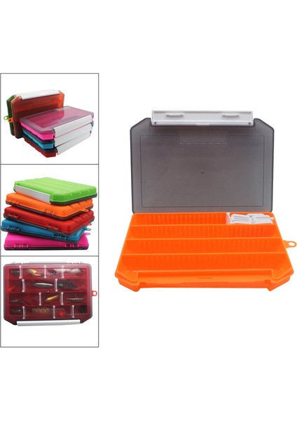 Olta Takımı Kutusu Tepsi Organizatör Durumda Balıkçılık Lures Yemler Kanca Teçhizat Turuncu (Yurt Dışından) indirimleri