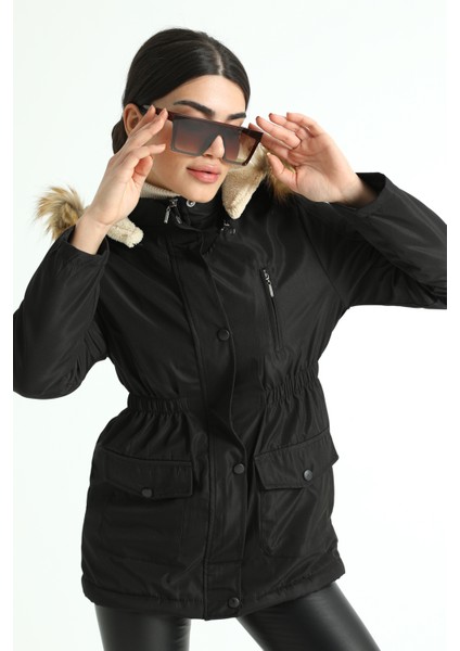 Kadın Beli Lastikli Kaban 60073 fiyatları