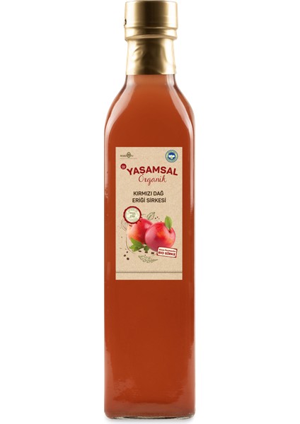 Organik Kırmızı Dağ Eriği Sirkesi 500 ml