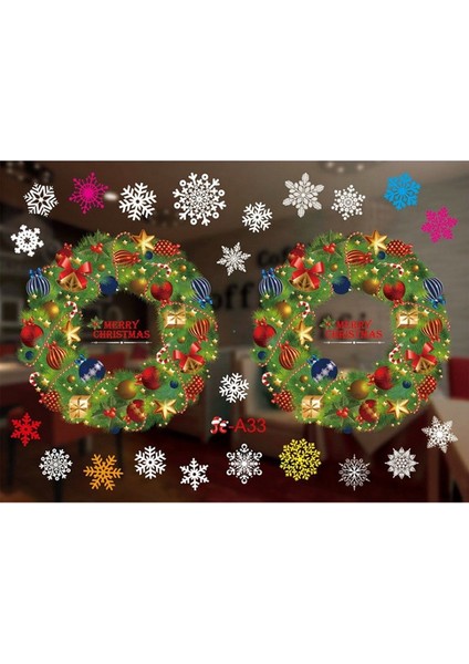 Noel Pencere Etiket Süslemeri Kış Ev (Yurt Dışından) modelleri