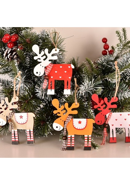 Ahşap Elk Noel Ağacı Süslemeri (Yurt Dışından) fiyatları
