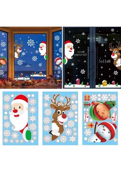 Noel Duvar Pencere Çıkartmaları Noel Çıkartmaları (Yurt Dışından)