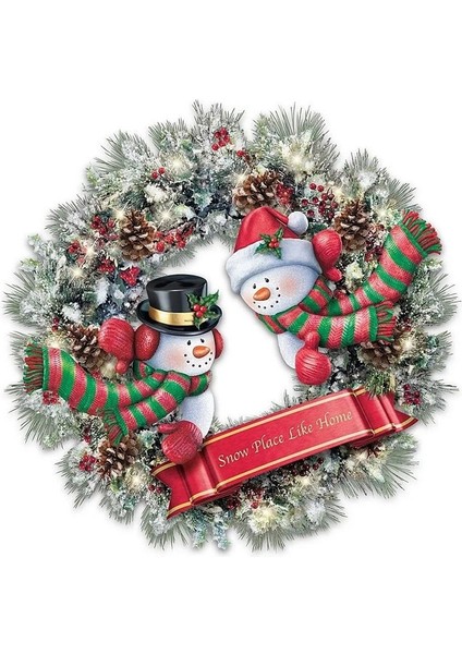 Kar Adam Çelenk Santa Angel Noel Ağacı Stikcer (Yurt Dışından)