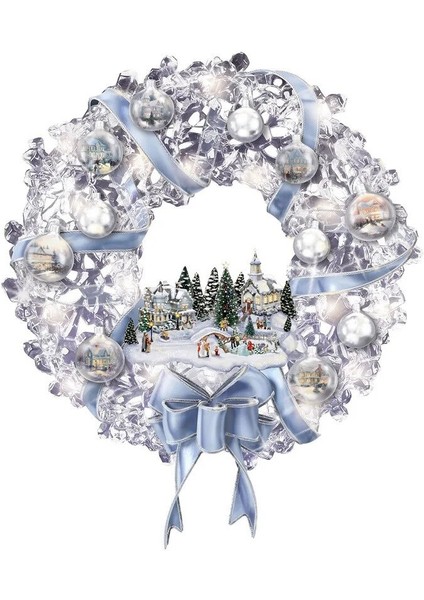 Kar Adam Çelenk Santa Angel Noel Ağacı Stikcer (Yurt Dışından)