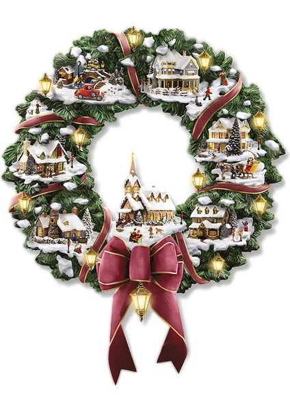 Kar Adam Çelenk Santa Angel Noel Ağacı Stikcer (Yurt Dışından)