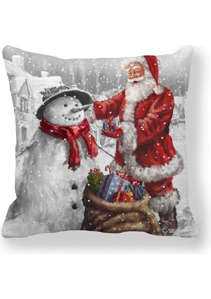 Noel Yastık Örtüsü Merry Christmas Süslemeri (Yurt Dışından)