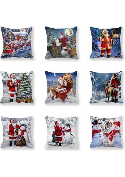 Noel Yastık Örtüsü Merry Christmas Süslemeri (Yurt Dışından)