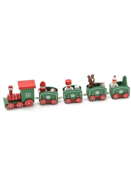 Kardan Adam Noel Baba Ahşap Tren Noel (Yurt Dışından)