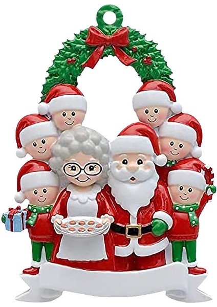Nimet Kişiselleştirilmiş Aile Noel Ağacı Süsleme (Yurt Dışından)