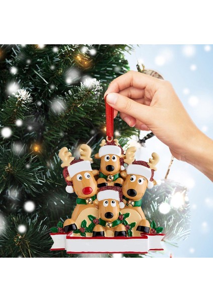 Nimet Kişiselleştirilmiş Aile Noel Ağacı Süsleme (Yurt Dışından)