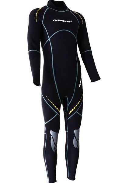 3mm Neopren Erkekler Wetsuit Tam Vücut Suit Tüplü Dalış Yüzme Siyah L Için (Yurt Dışından)