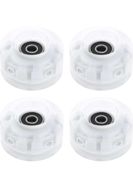 4 Paket Rulo Paten Tekerlek Aydınlık Işık Up, Rulmanlar ile - Çift Sıra Paten ve Kaykay Için Açık Tekerlekli Paten Tekerlekler 32X58MM, 82A - Pembe (Yurt Dışından)