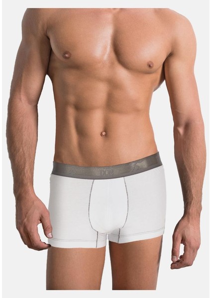Beyaz Renk Bamboo Erkek Boxer