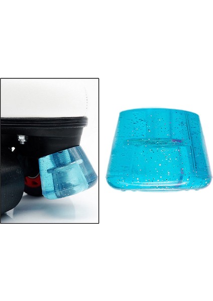 Paten Üst Tıpa Rulo Inline Paten Fren Bloğu Engelleyici Pedleri Fişler Mavi (Yurt Dışından)