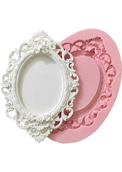 Gül Kabartmalı 27CM Çerçeve Silikon Kalıp K-020