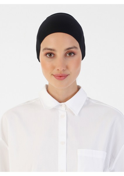 Nefes Alan Kumaş Geniş Ebatlı Bağcıklı Bone - Siyah - Ecardin modelleri