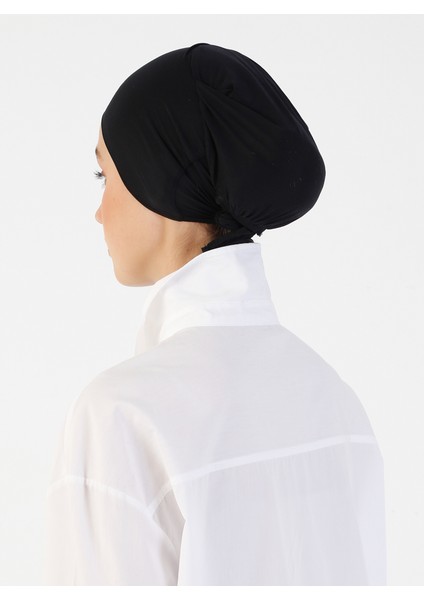 Nefes Alan Kumaş Geniş Ebatlı Bağcıklı Bone - Siyah - Ecardin indirimleri