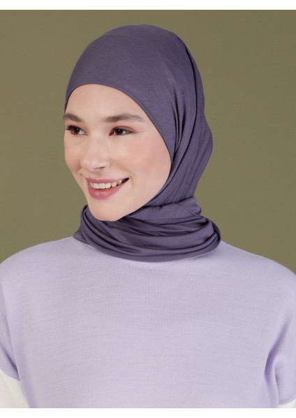 Penye Eşarp - Mürdüm - Ecardin modelleri