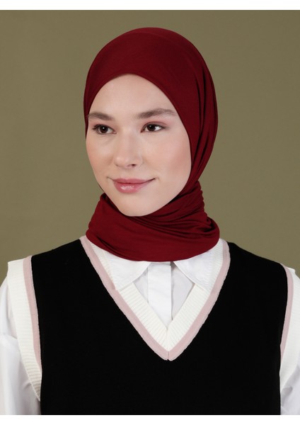 Penye Eşarp - Bordo - Ecardin