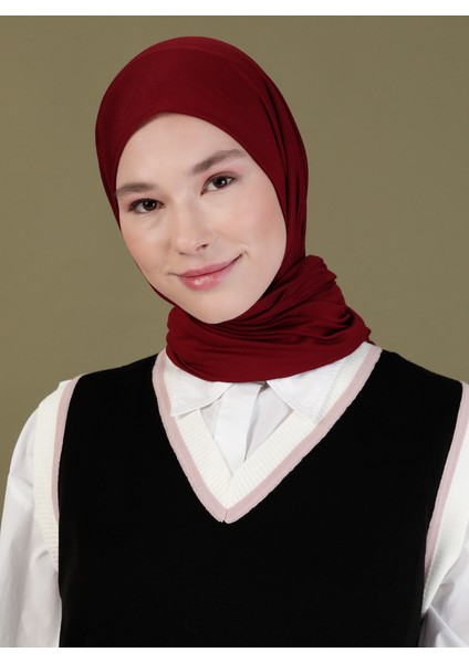 Penye Eşarp - Bordo - Ecardin