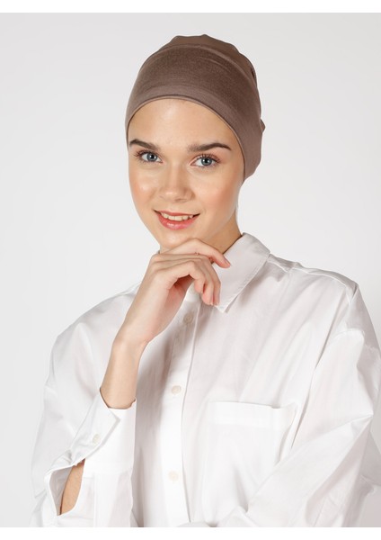 Dikişsiz Bone - Koyu Vizon - Ecardin