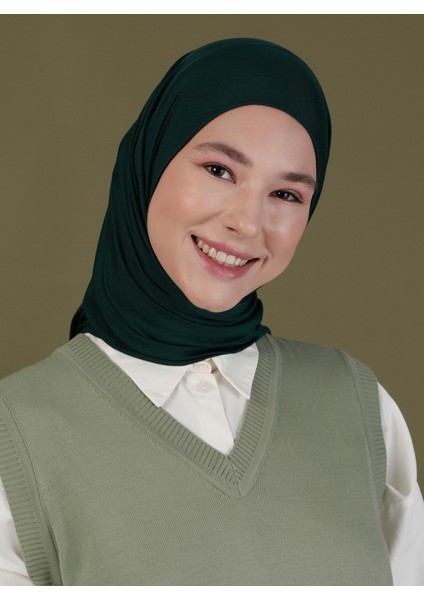 Penye Eşarp - Zümrüt Yeşili - Ecardin