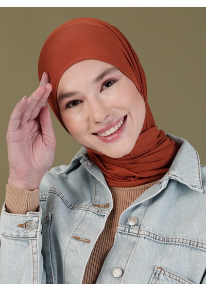 Penye Eşarp - Kiremit - Ecardin fiyatları