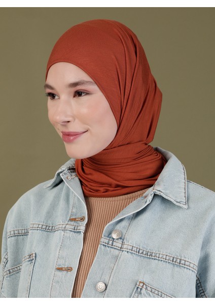 Penye Eşarp - Kiremit - Ecardin fırsatları