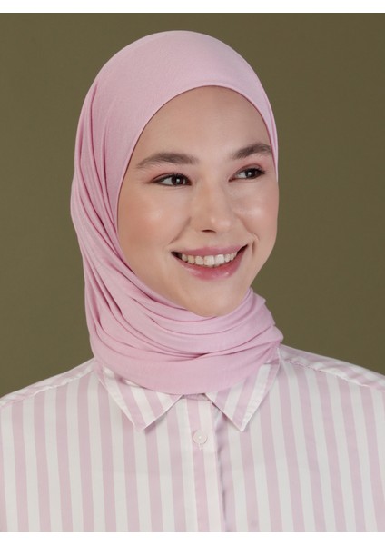 Penye Eşarp - Pembe - Ecardin