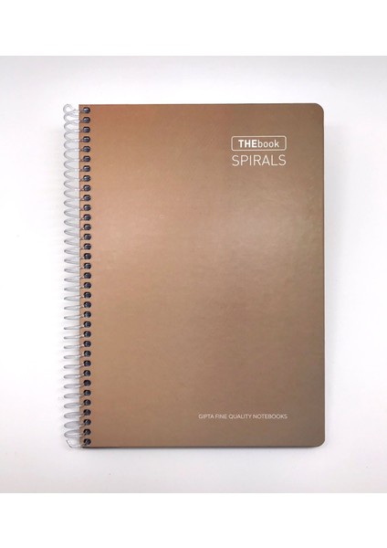 A4 Thebook Spiralli Sert Kapak Çizgili Defter 100 Yaprak Kahverengi