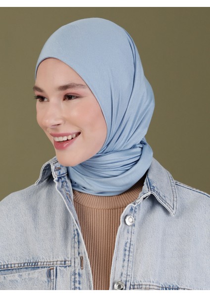 Penye Eşarp - Bebe Mavisi - Ecardin modelleri