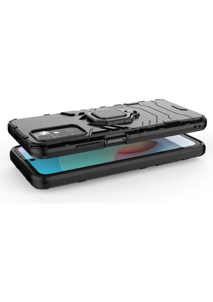Xiaomi Redmi 10 Prime Batman Serisi Yüzük Standlı Armor Kılıf - Siyah fırsatları