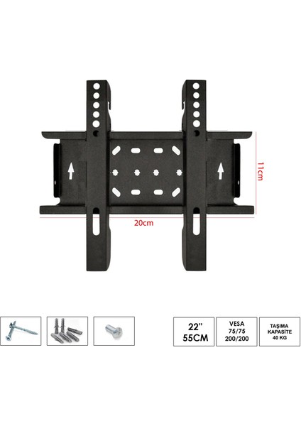 LCD Askı Aparatı Sabit 22 55CM Ufix KOD-1001