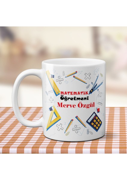 Kişiye Özel Matematik Öğretmeni Kupa Bardak