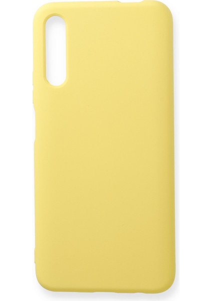 Huawei P Smart Pro / Y9S Kılıf Lansman Içi Kadife Lüx Tasarım Silikon Kapak - Sarı