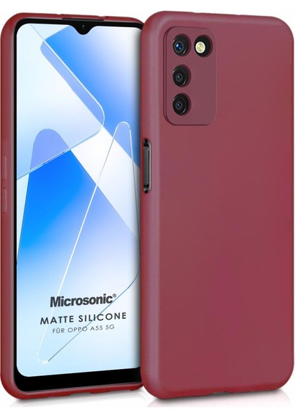 Matte Silicone Oppo A55 5g Kılıf Mor