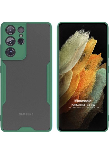 Samsung Galaxy S21 Ultra Kılıf Paradise Glow Yeşil