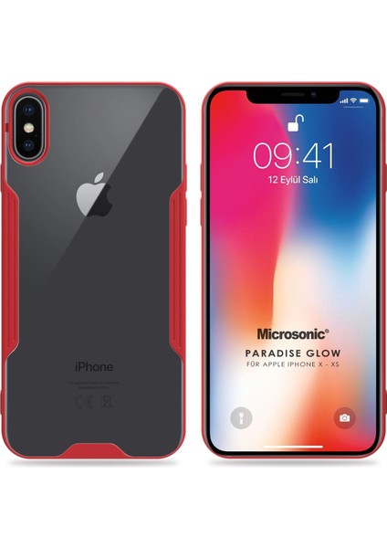 Apple iPhone x Kılıf Paradise Glow Kırmızı