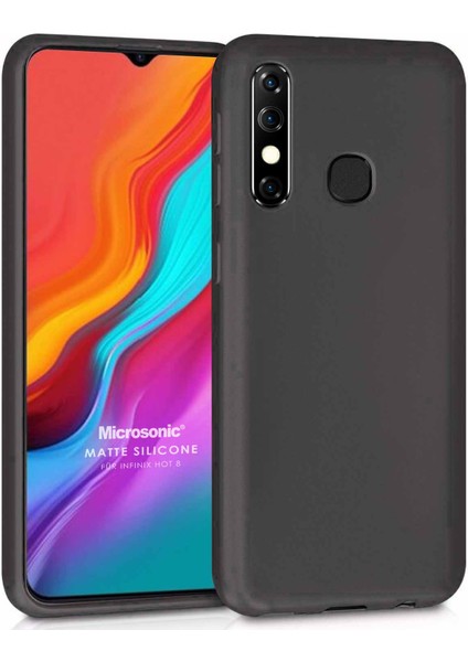 Matte Silicone Infinix Hot 8 Kılıf Siyah