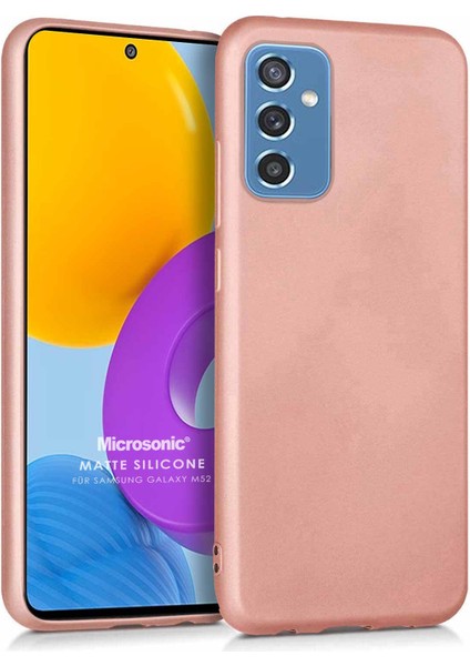 Matte Silicone Samsung Galaxy M52 Kılıf Rose Gold