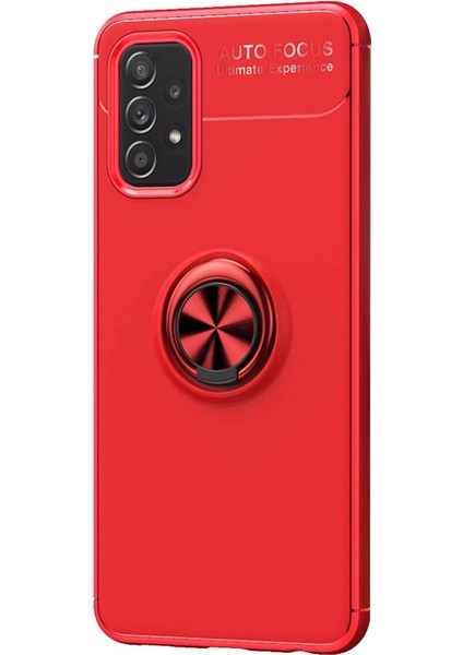Samsung Galaxy A52S Kılıf Kickstand Ring Holder Kırmızı