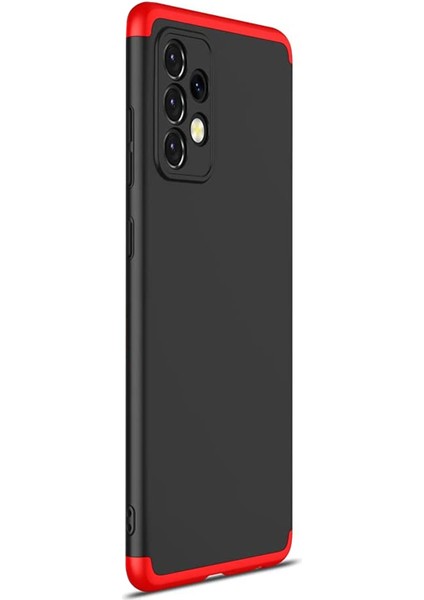 Samsung Galaxy A52S Kılıf Double Dip 360 Protective Siyah Kırmızı