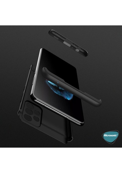 Samsung Galaxy A52S Kılıf Double Dip 360 Protective Siyah Kırmızı